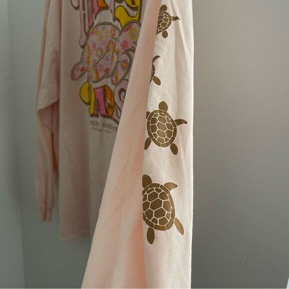 NWT Simply Southern “Happy Days” Turtle Long Sleeve Tee XXL 🌸🐢 - Picture 11 of 12
